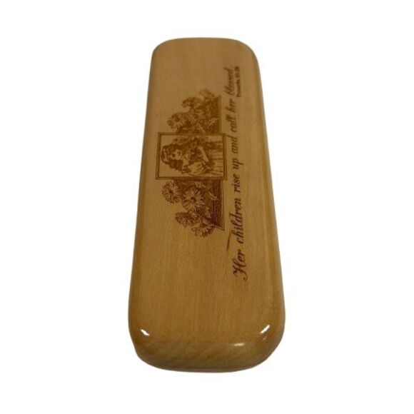 Bamboo Wooden Wood Ballpoint Pen + Case Engraved Proverbs 31:28 Scripture Verse - Picture 14 of 16